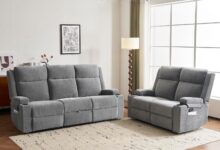 Modern Reclining Sofa Set With Storage Comfort Meets Style