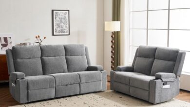 Modern Reclining Sofa Set With Storage Comfort Meets Style