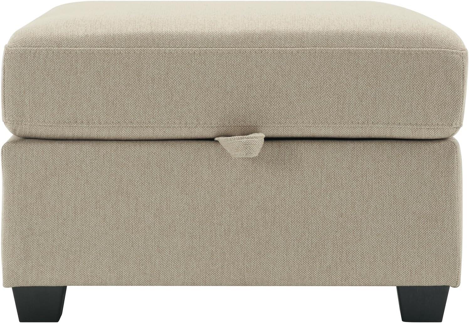 Modular Beige Ottoman With Storage Comfort Meets Flexibility