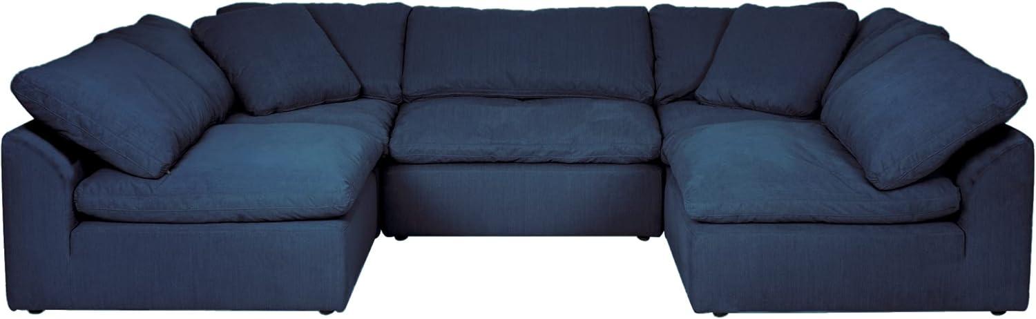Modular Navy Blue Couch Plush Comfort Meets Family Proof Design