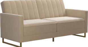 Novogratz Skylar Futon Velvet Comfort Meets Sleek Versatility