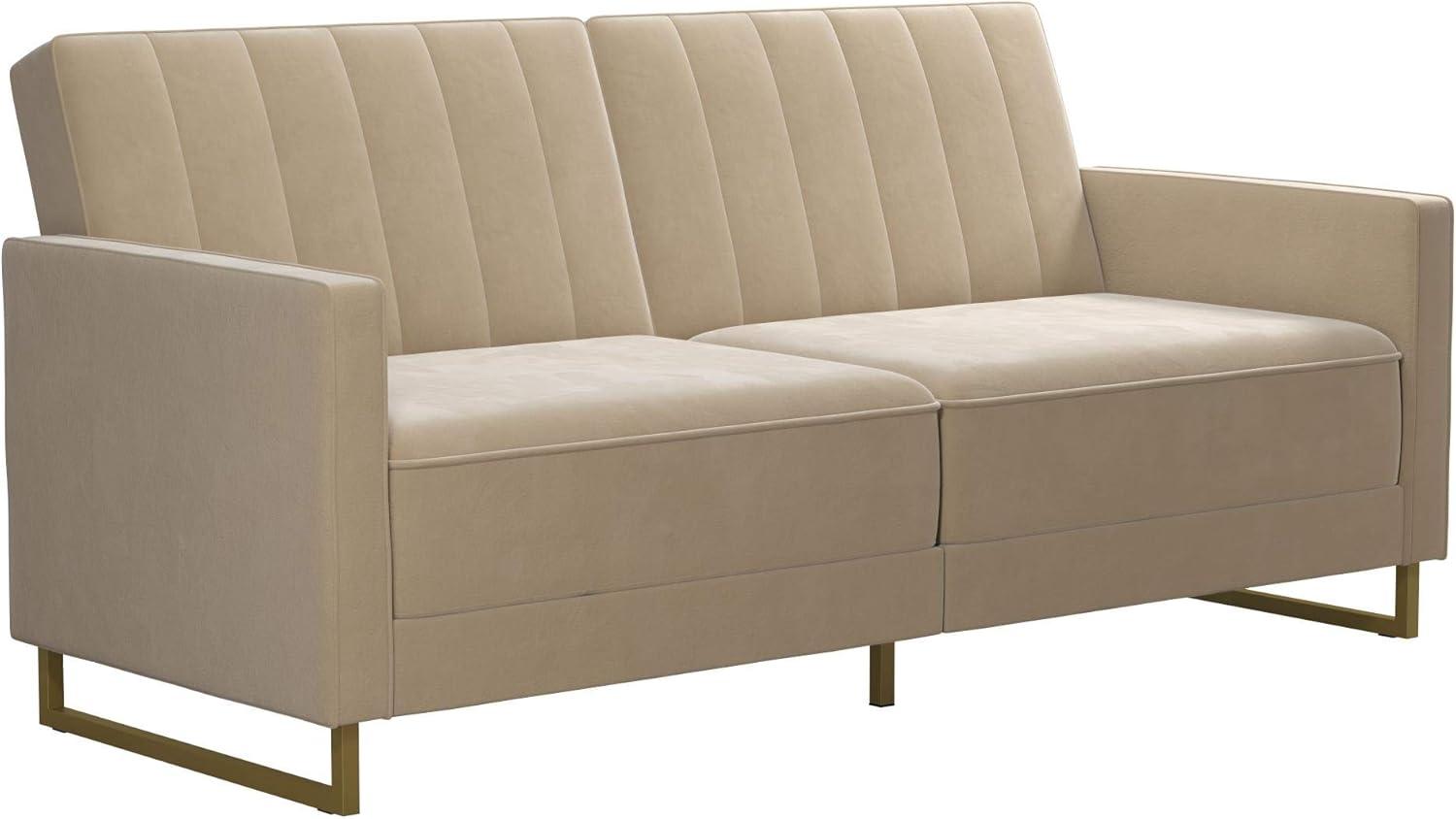 Novogratz Skylar Futon Velvet Comfort Meets Sleek Versatility