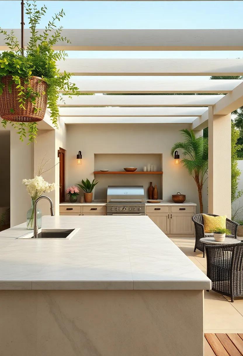 Limestone Countertops: ‌Soft and neutral, limestone adds ⁤a subtle texture and blends seamlessly ⁣with natural surroundings‍ for a calm outdoor vibe