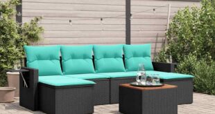 Relax And Entertain Outdoors With This Stylish 7 Piece Patio Set