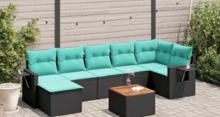 Relaxed Evenings Await With This Sleek 8 Piece Patio Sofa Set