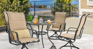 Relaxing And Stylish Swivel Rocking Patio Set For Four