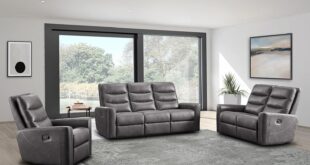 Relaxing Together Exploring The Rover 3 Piece Grey Reclining Set