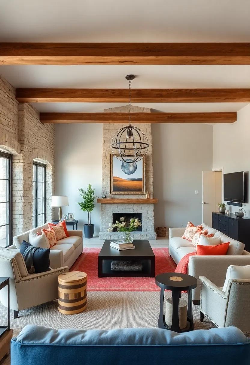 exposed Beams with Subtle Rustic finishes