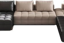 Spacious Comfort Meets Style In This Modular Leather Sofa Bed