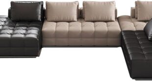 Spacious Comfort Meets Style In This Modular Leather Sofa Bed