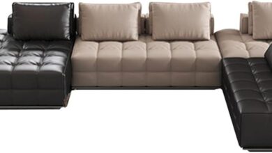 Spacious Comfort Meets Style In This Modular Leather Sofa Bed