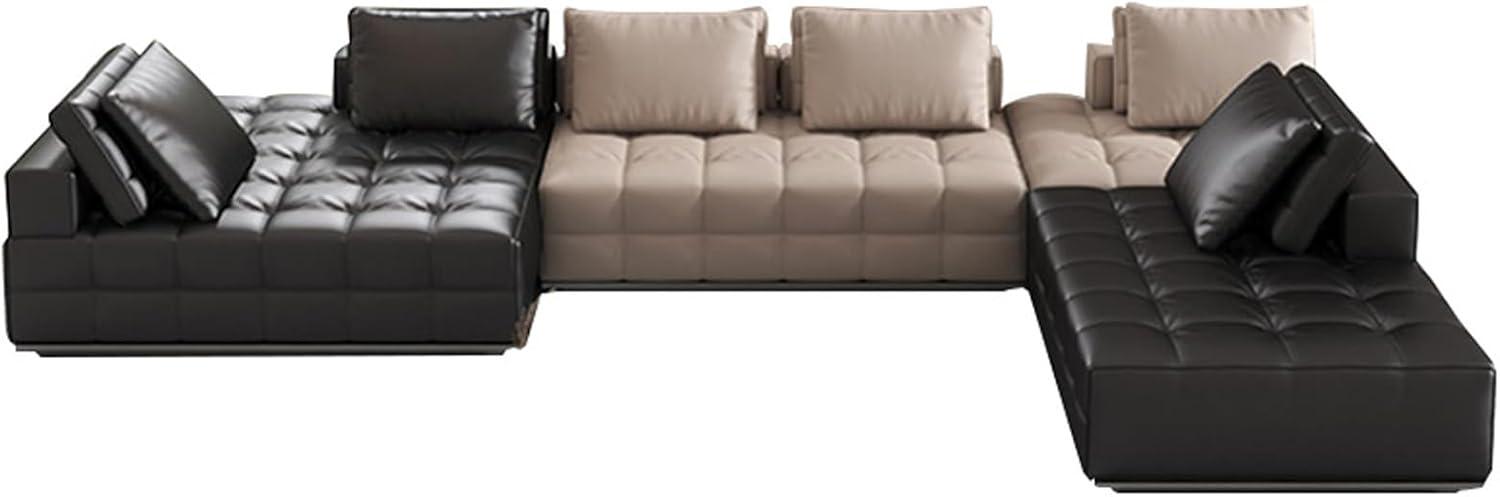 Spacious Comfort Meets Style In This Modular Leather Sofa Bed