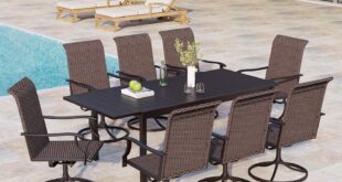 Spacious Stylish Outdoor Dining Set Perfect For Any Backyard Gathering