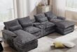 Spacious U Shaped Cloud Couch With Smart Features For Comfort