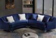 Spacious Velvet Curved Sectional Sofa For Stylish Comfort