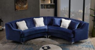Spacious Velvet Curved Sectional Sofa For Stylish Comfort
