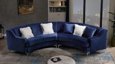 Spacious Velvet Curved Sectional Sofa For Stylish Comfort