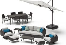 Spending Time Outdoors Exploring The Portofino 15 Piece Patio Set