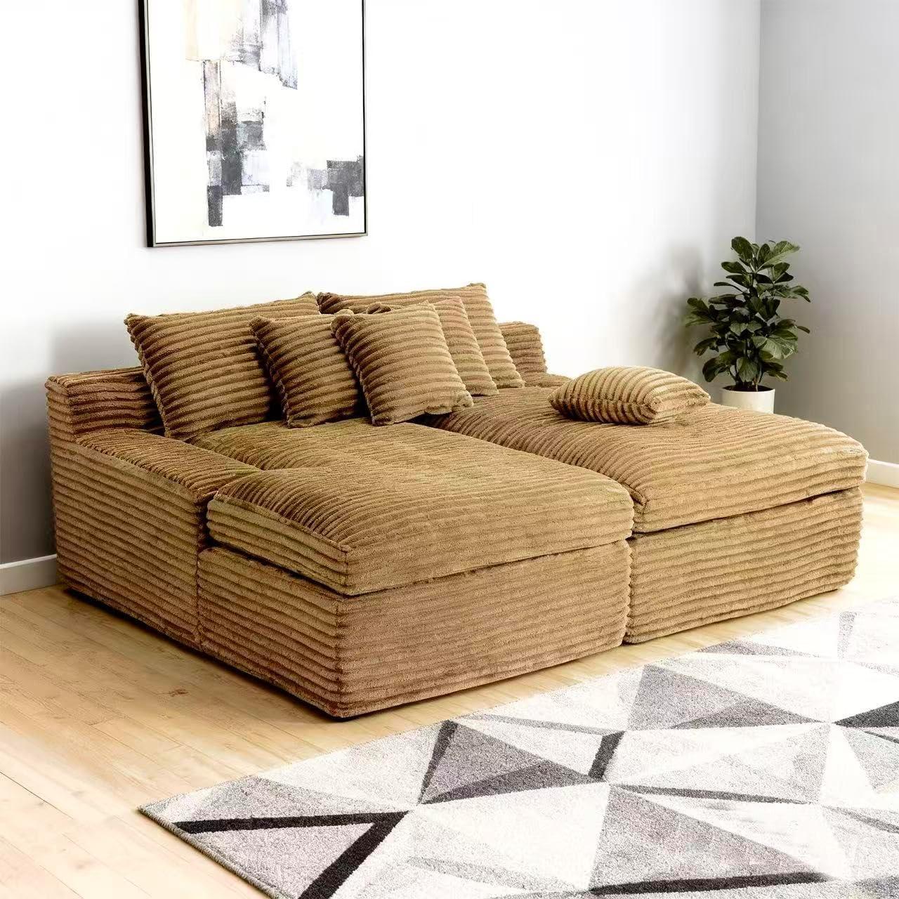 Sprawling Comfort Exploring The Oversized Corduroy Lounge Sofa