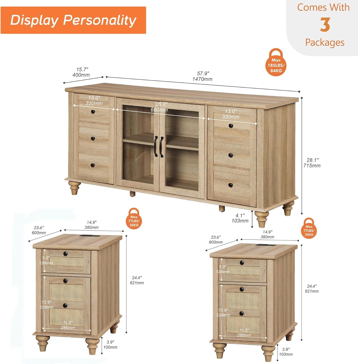 Streamlining Living Rooms: Exploring WAMPAT's Modern TV Stand Set