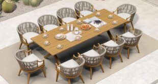 Stylish Comfort Meets Durability In This Purple Leaf Dining Set