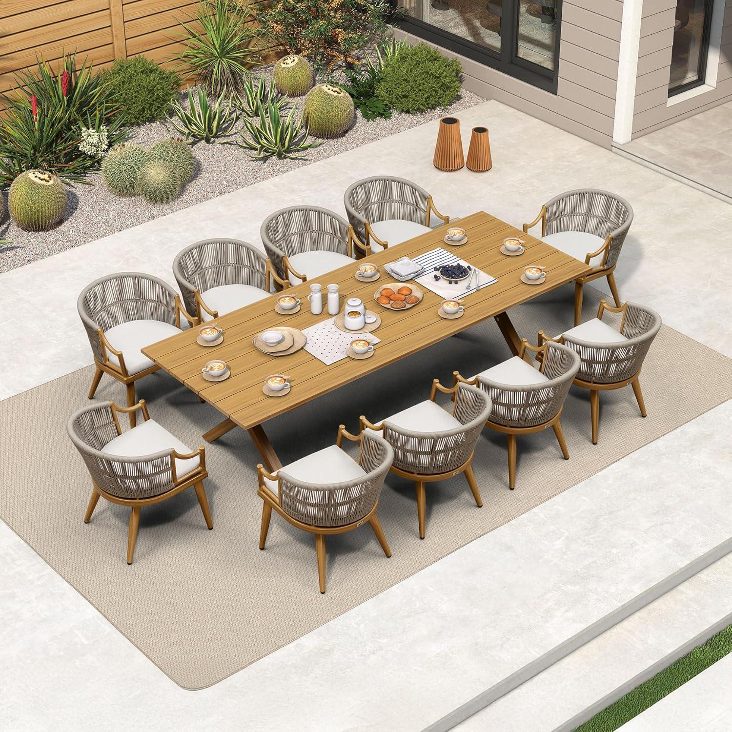 Stylish Comfort Meets Durability In This Purple Leaf Dining Set