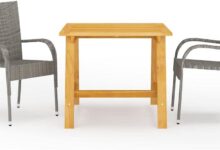 Transforming Outdoor Spaces With Vidaxl Stylish Acacia Wood Dining Set