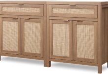 Transforming Spaces Exploring The Versatile Sicotas Rattan Sideboard Set