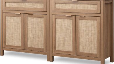 Transforming Spaces Exploring The Versatile Sicotas Rattan Sideboard Set