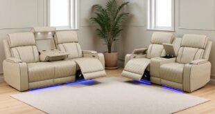 Unwinding In Style Exploring The Khaki Leather Recliner Set