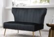 Velvet Loveseat With Golden Legs Style Meets Small Space Comfort