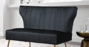 Velvet Loveseat With Golden Legs Style Meets Small Space Comfort