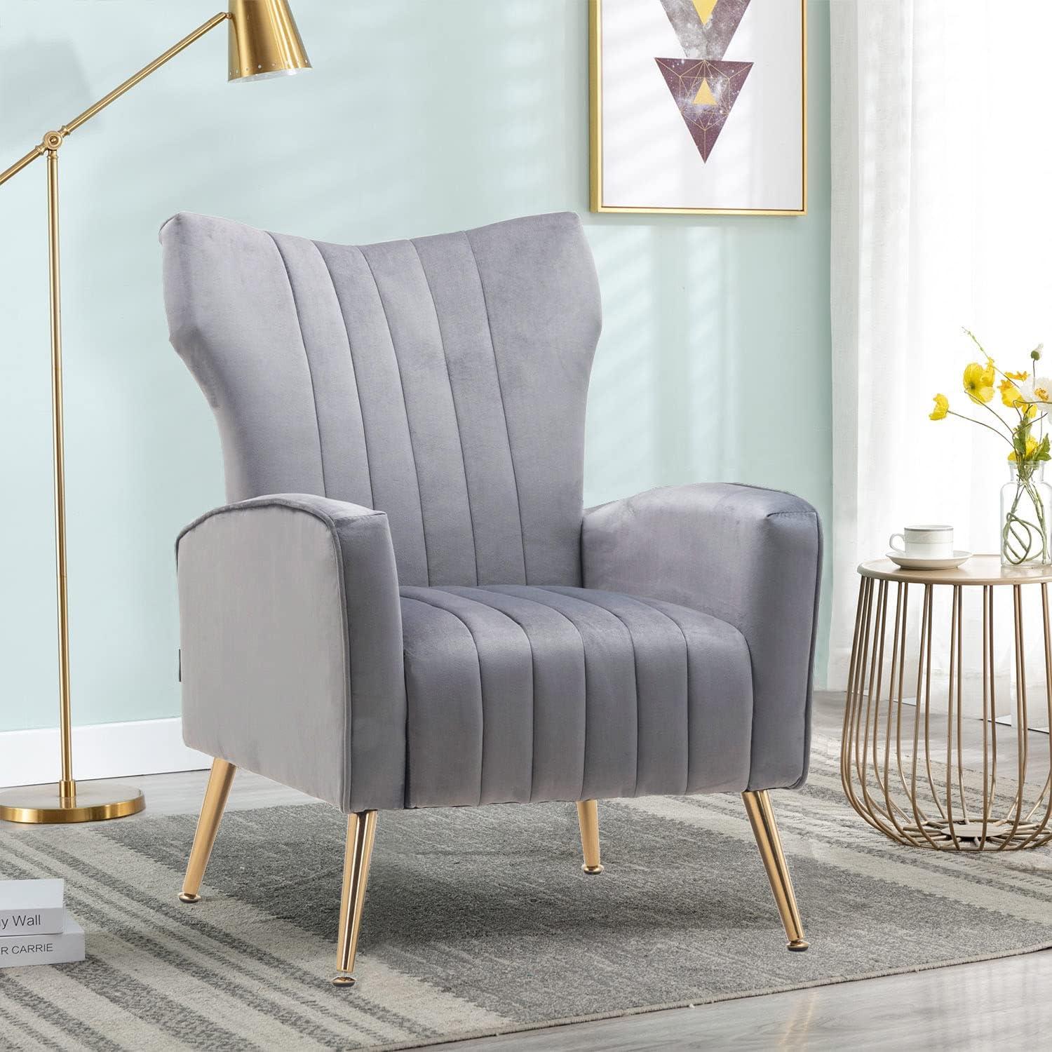 Velvet Wingback Chair With Gold Legs Style Meets Comfort