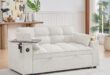 Versatile 3 In 1 Chenille Sofa Bed With Storage And Usb Features