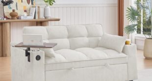 Versatile 3 In 1 Chenille Sofa Bed With Storage And Usb Features