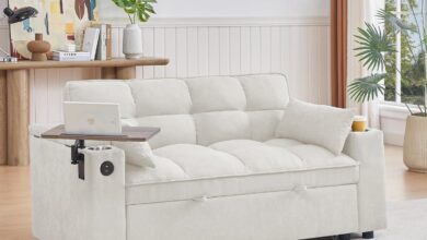 Versatile 3 In 1 Chenille Sofa Bed With Storage And Usb Features