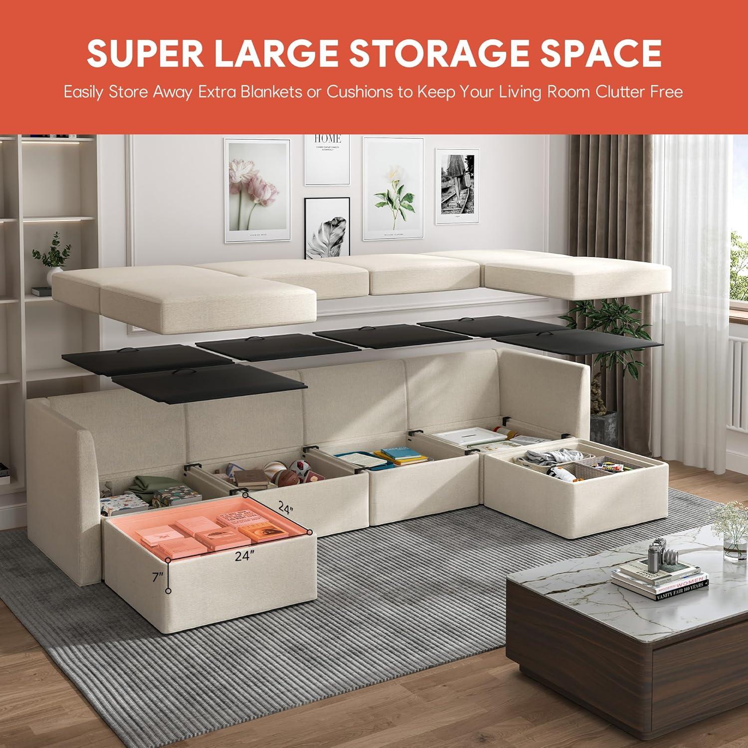 VOLUNCE Modular sofa: Comfort meets Clever Storage & style