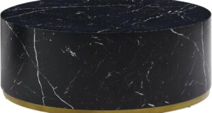 Why The Modern Black Faux Marble Coffee Table Fits Any Space Perfectly