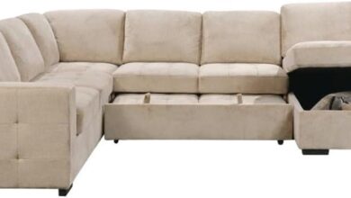 123 U Shaped Sectional Sofa With Storage Pull Out Bed Review