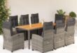 Gather Around in Style: VidaXL 9-Piece Grey Rattan Dining Set Review