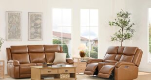 Power Reclining Leather Sofa Set with Tech and Storage Flair