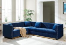2pcs Vertical Channel Velvet Tufted Set For Your Apartment