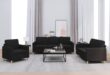 3 Piece Sofa Set Black Modern Sectional Fits Your Space