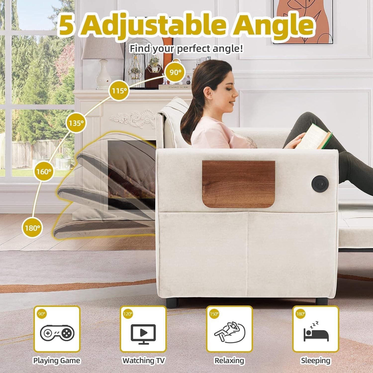 4-in-1 Sleeper Chair: Comfort, Storage & Style Combined