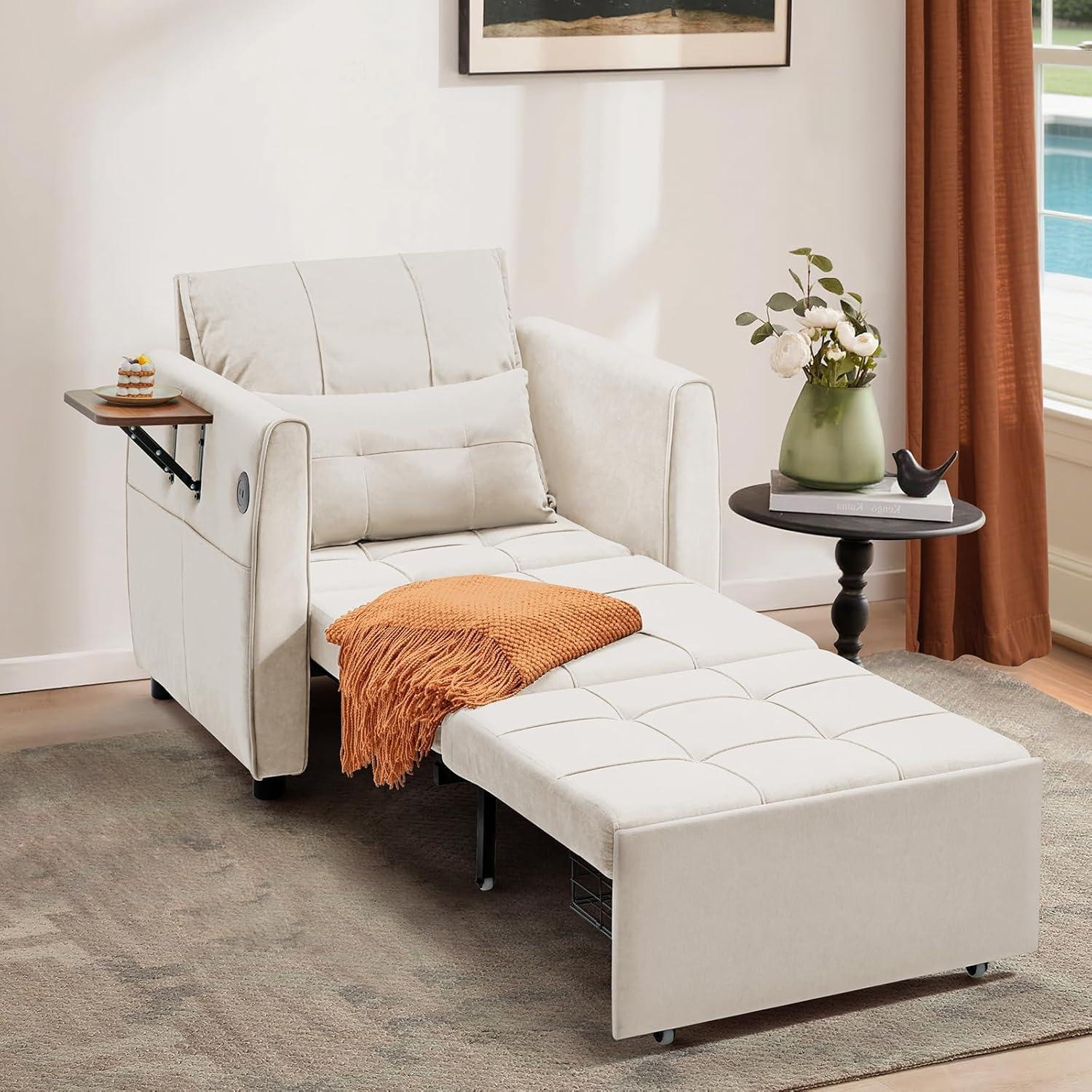 4-in-1 Sleeper Chair: Comfort, Storage & Style Combined