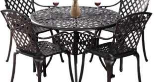 5 Piece Cast Aluminum Patio Set Comfort Meets Durability
