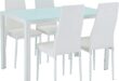 5 Piece Glass Dining Set Stylish Comfort For Compact Spaces