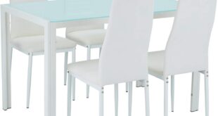 5 Piece Glass Dining Set Stylish Comfort For Compact Spaces