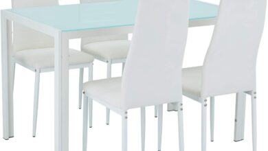 5 Piece Glass Dining Set Stylish Comfort For Compact Spaces