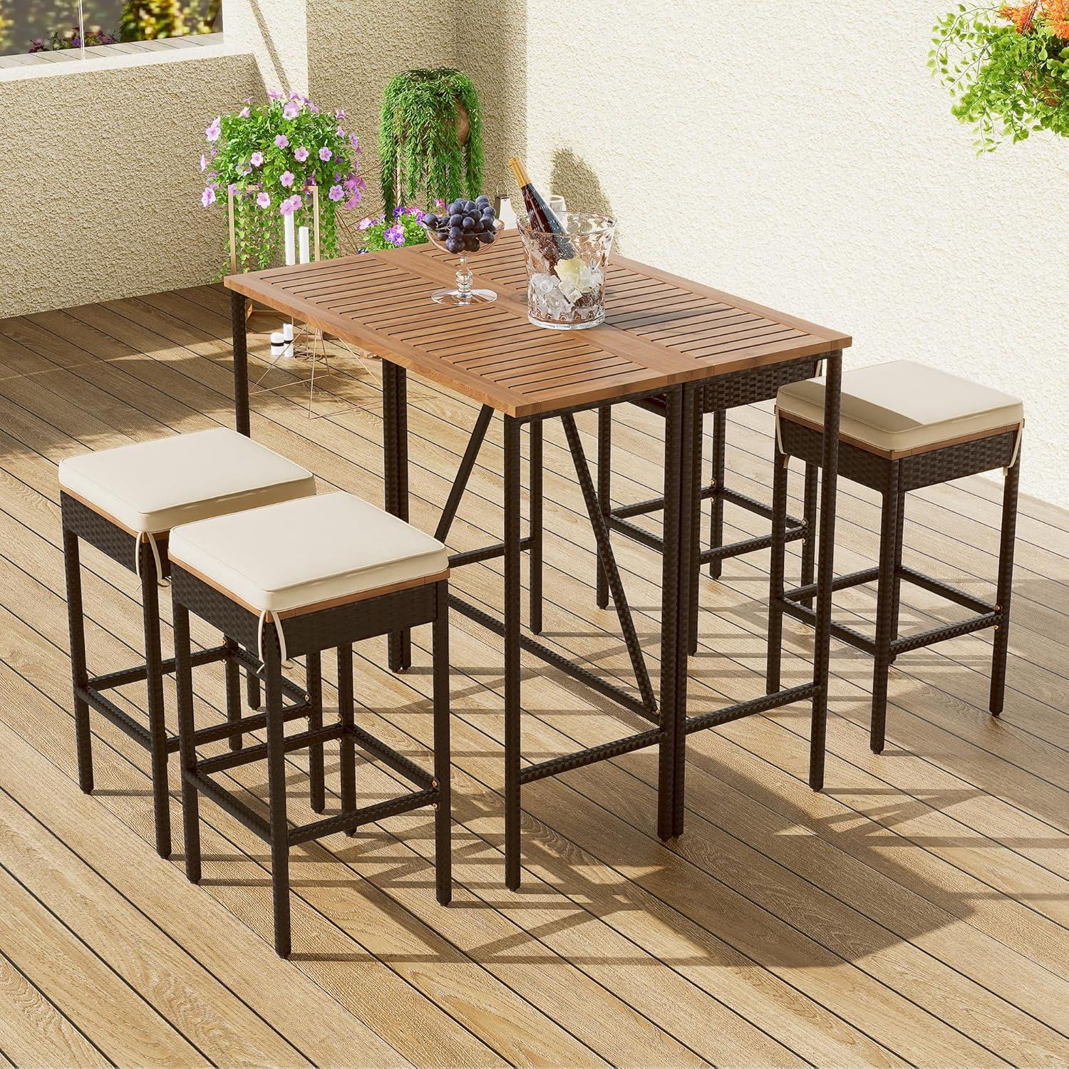 5 Piece Patio Bistro Set Review Stylish Space Saving Comfort